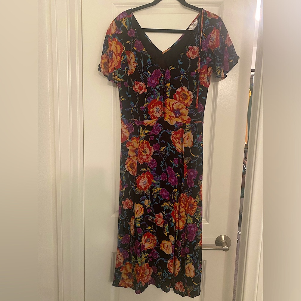 Band of Gypsies Floral Midi Dress